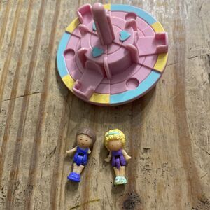 Vintage 1993 Polly Pocket Merry-Go-Round Pals Bluebird 2 Figures